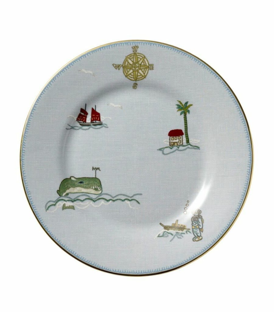 Home & Furniture * | Wedgwood + Kit Kemp Sailor'S Farewell Side Plate (20.5Cm) Blue Plates