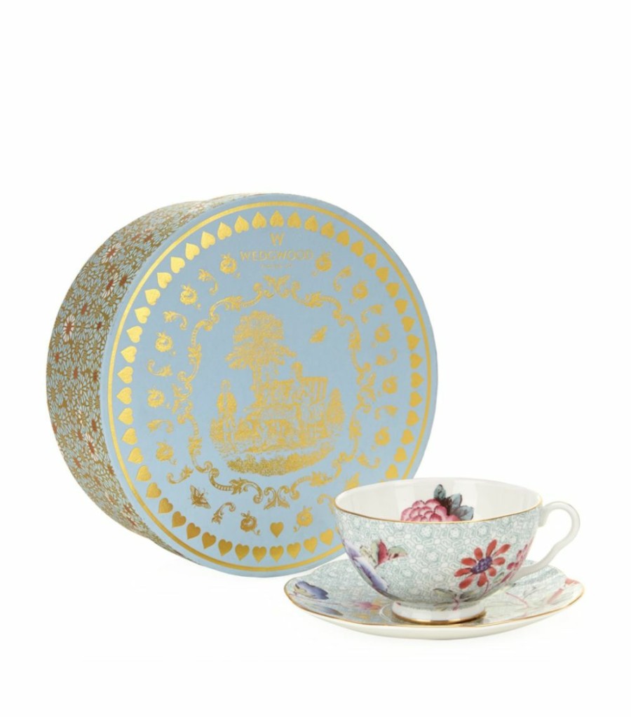 Home & Furniture * | Wedgwood Cuckoo Teacup And Saucer Green Tea Cups & Saucers