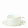 Home & Furniture * | Wedgwood Arris Teacup And Saucer White Tea Cups & Saucers