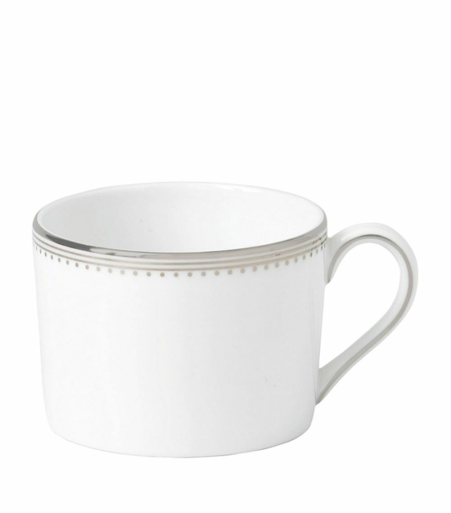 Home & Furniture * | Wedgwood Vera Wang Grosgrain Teacup White Tea Cups & Saucers