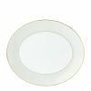 Home & Furniture * | Wedgwood Arris Oval Serving Platter (33Cm) White Serving Plates