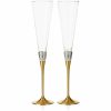 Home & Furniture * | Wedgwood With Love Toasting Flutes (Set Of 2) Gold Champagne Flutes