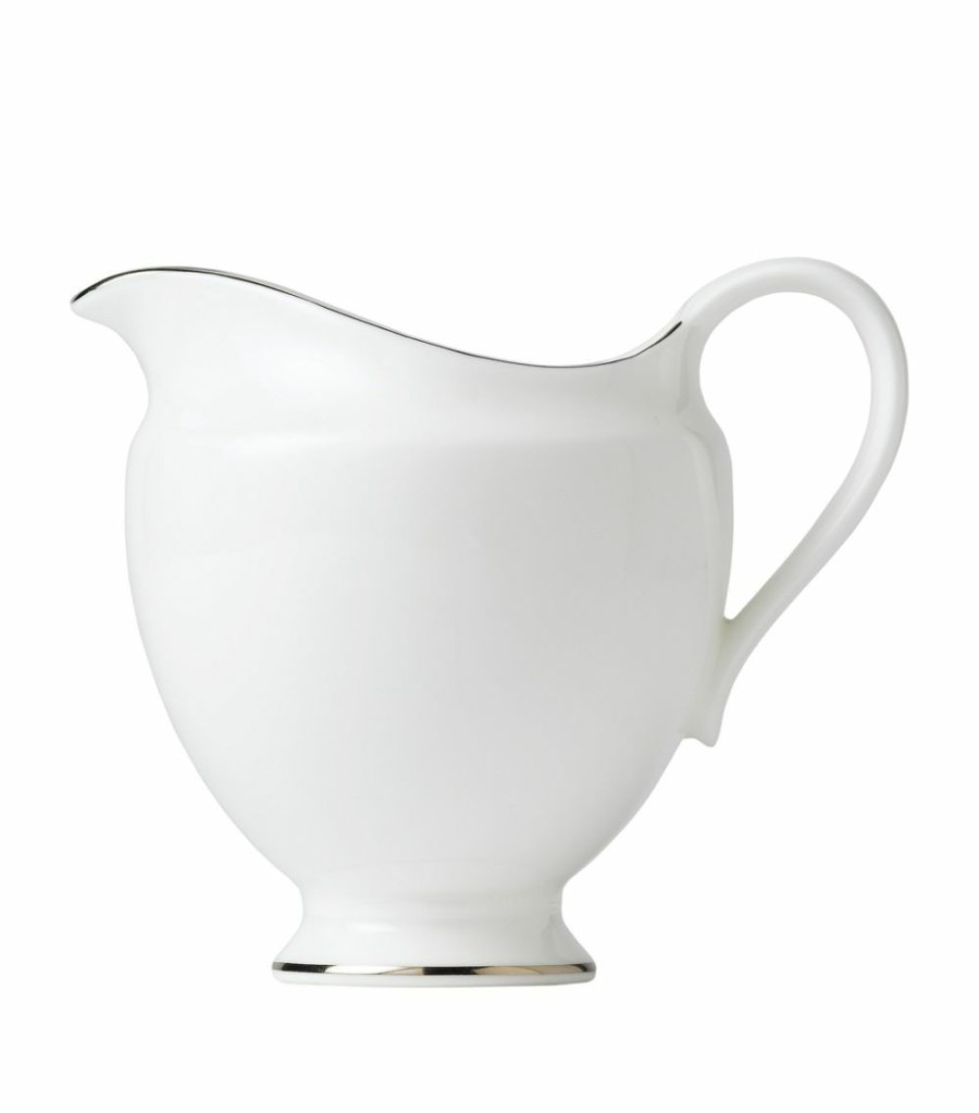 Home & Furniture * | Wedgwood Signet Platinum Cream Jug White Jugs