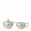 Home & Furniture * | Wedgwood Gold Columbia Sugar Bowl And Creamer Multi Serving Bowls