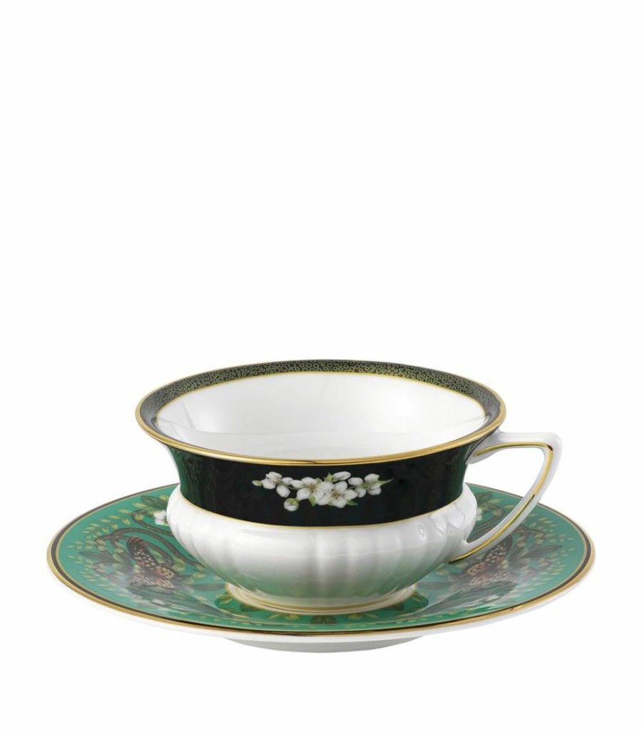 Home & Furniture * | Wedgwood Wonderlust Emerald Forest Teacup And Saucer Multi Tea Cups & Saucers