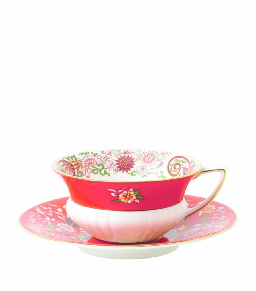 Home & Furniture * | Wedgwood Wonderlust Teacup And Saucer Multi Tea Cups & Saucers