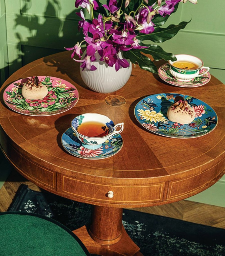 Home & Furniture * | Wedgwood Wonderlust Sapphire Garden Teacup And Saucer Multi Tea Cups & Saucers