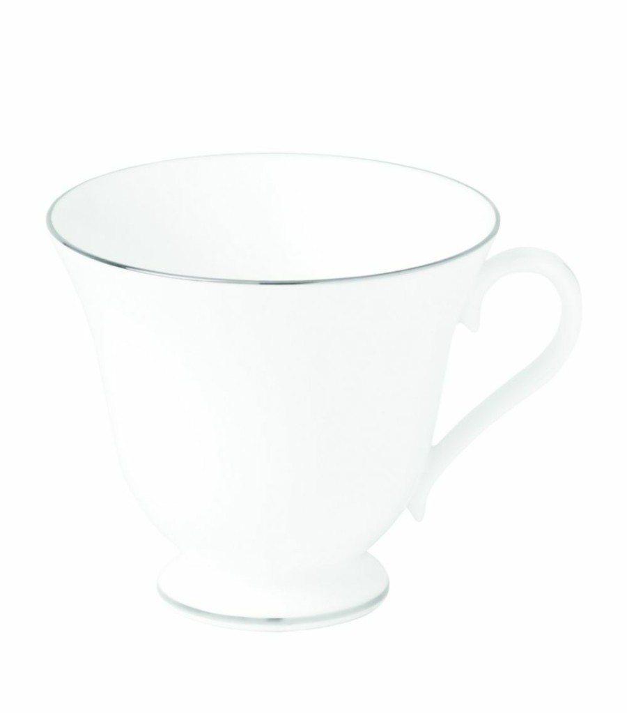 Home & Furniture * | Wedgwood Signet Platinum Teacup White Tea Cups & Saucers