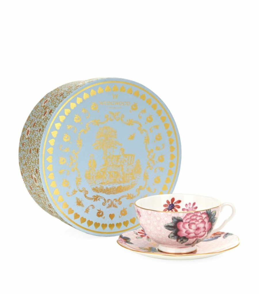 Home & Furniture * | Wedgwood Cuckoo Teacup And Saucer Pink Tea Cups & Saucers