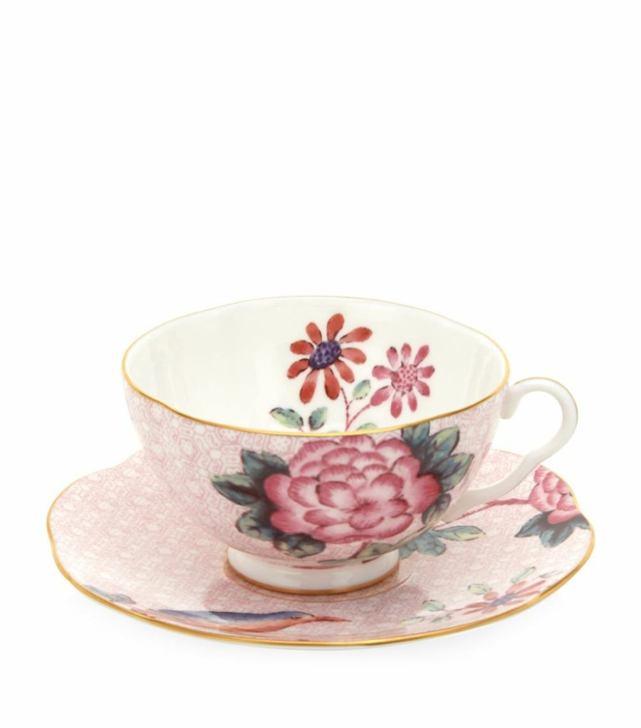 Home & Furniture * | Wedgwood Cuckoo Teacup And Saucer Pink Tea Cups & Saucers