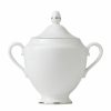 Home & Furniture * | Wedgwood Signet Platinum Sugar Bowl White Serving Bowls