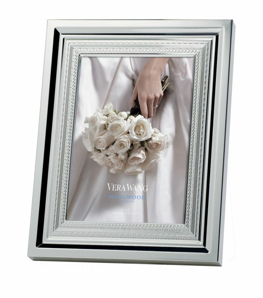 Home & Furniture * | Wedgwood With Love Silver-Plated Photo Frame (4" X 6") Photo Frames