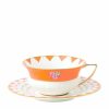 Home & Furniture * | Wedgwood Wonderlust Peony Diamond Teacup And Saucer Multi Tea Cups & Saucers