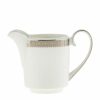 Home & Furniture * | Wedgwood Lace Platinum Cream Jug White Jugs