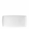 Home & Furniture * | Wedgwood White Folia Rectangular Tray (32Cm) Serving Plates