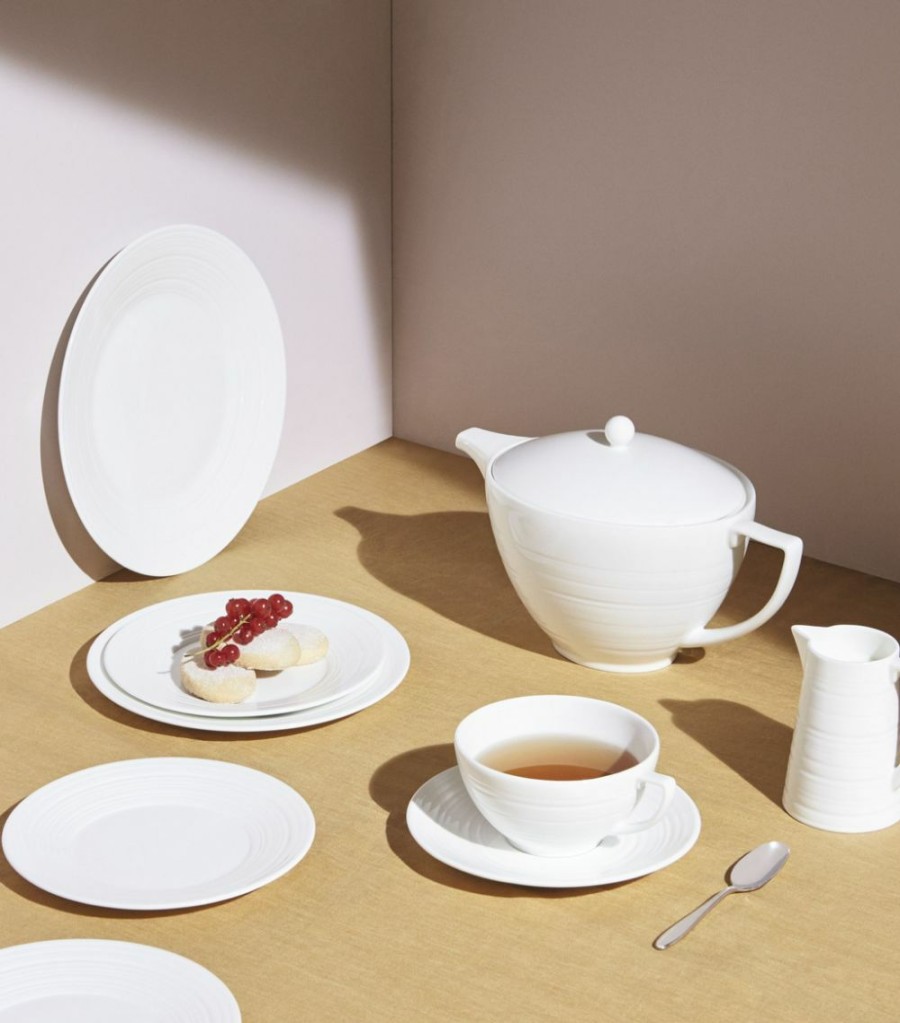 Home & Furniture * | Wedgwood Strata Teacup White Tea Cups & Saucers