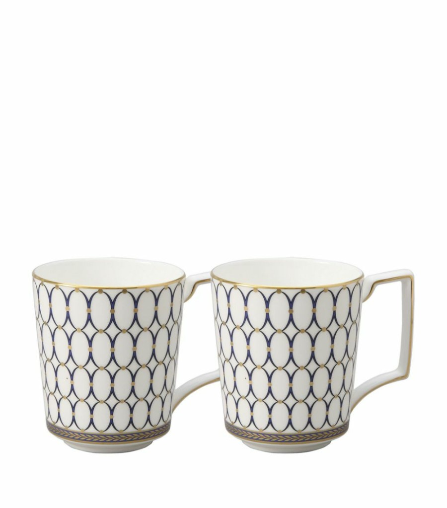 Home & Furniture * | Wedgwood China Renaissance Mugs (Set Of 2) Blue