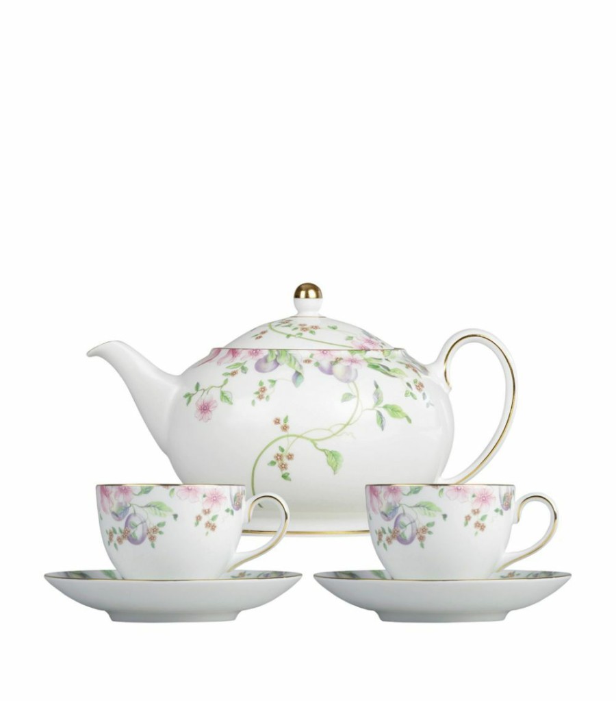 Home & Furniture * | Wedgwood Sweet Plum Tea Set Multi Tea Sets