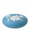 Home & Furniture * | Wedgwood Magnolia Blossom Covered Box Blue Jewellery Boxes