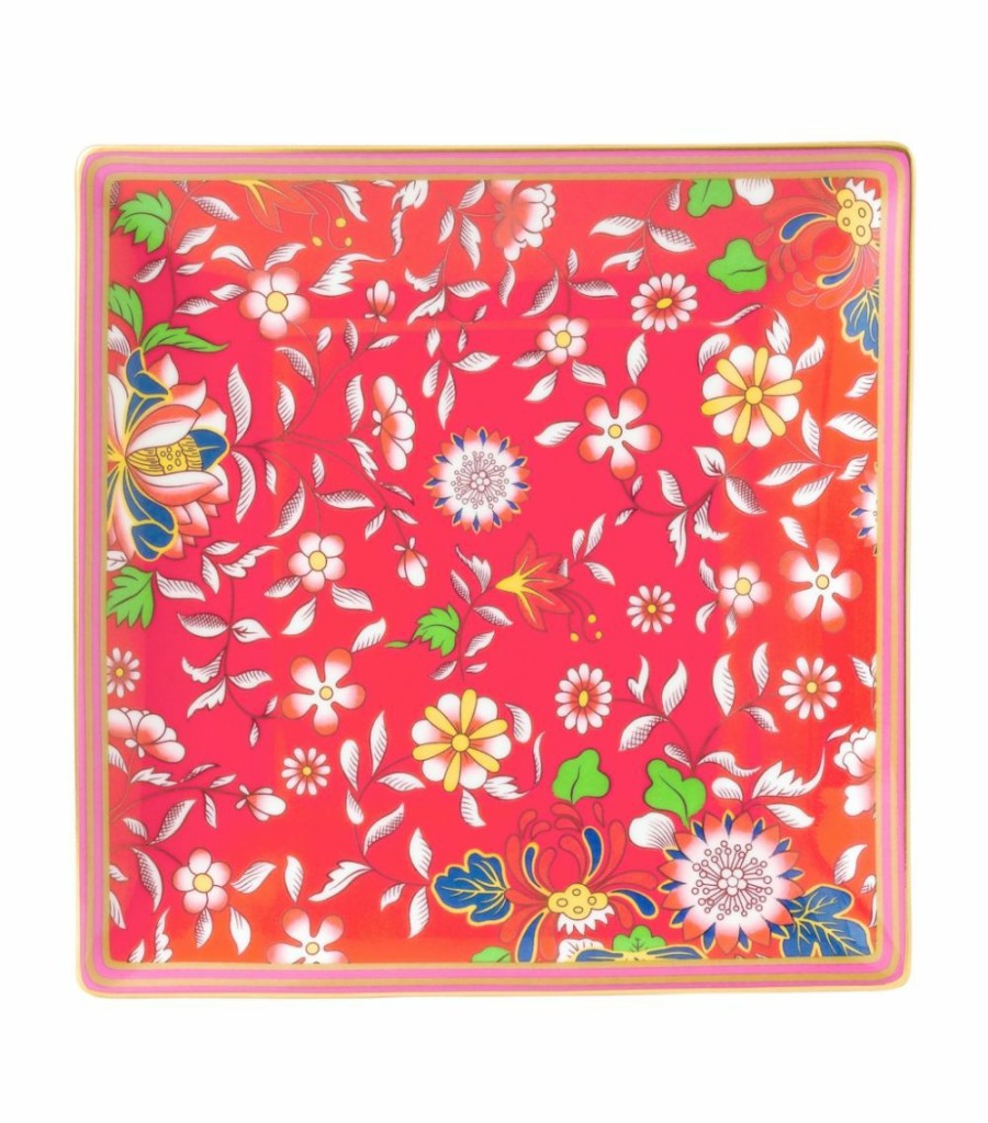 Home & Furniture * | Wedgwood Wonderlust Crimson Jewel Tray (14.5Cm X 14.5Cm) Multi Serving Plates