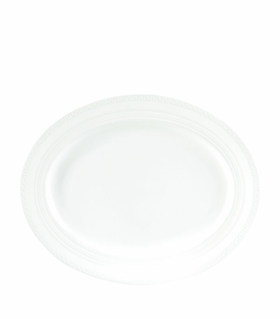 Home & Furniture * | Wedgwood Intaglio Oval Platter (35Cm) White Serving Plates