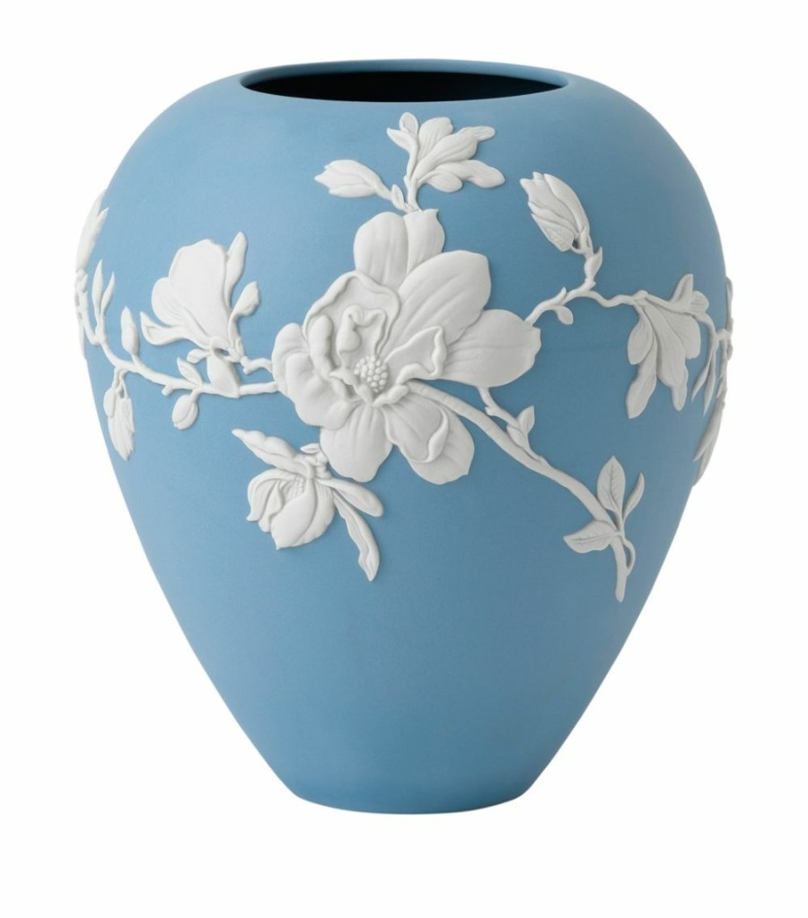 Home & Furniture * | Wedgwood Magnolia Jasper Vase (18Cm) Blue Vases