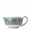 Home & Furniture * | Wedgwood Florentine Turquoise Cream Jug (150Ml) Blue Jugs