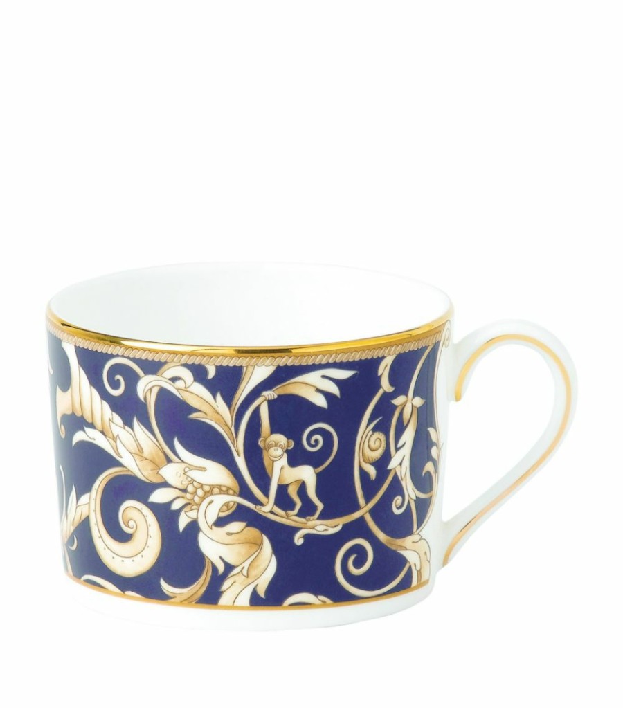 Home & Furniture * | Wedgwood Cornucopia Imperial Teacup Ivory/Navy Tea Cups & Saucers