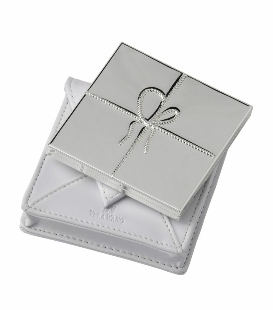 Women * | Wedgwood Love Knots Compact Mirror And Pouch Silver Pouches