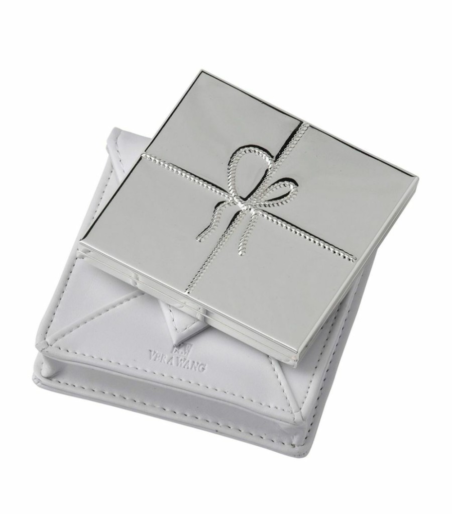 Women * | Wedgwood Love Knots Compact Mirror And Pouch Silver Pouches