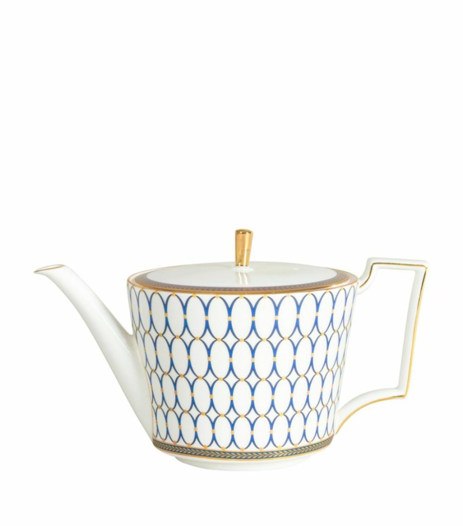 Home & Furniture * | Wedgwood Renaissance Gold Teapot (1L) Blue Teapots