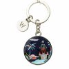 Women * | Wedgwood Wonderlust Blue Pagoda Keyring Multi Bag Accessories