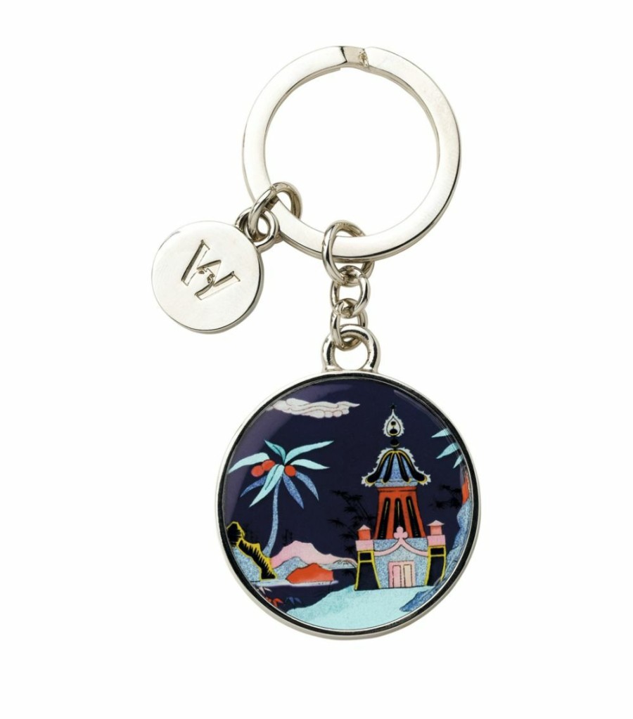 Women * | Wedgwood Wonderlust Blue Pagoda Keyring Multi Bag Accessories