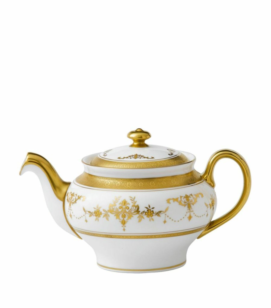 Home & Furniture * | Wedgwood Riverton Teapot Gold Dinnerware