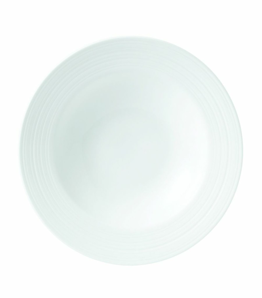 Home & Furniture * | Wedgwood Strata Rimmed Soup And Pasta Bowl (26Cm) White Serving Bowls