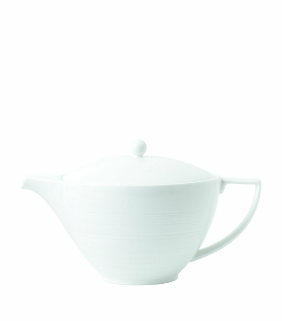 Home & Furniture * | Wedgwood Strata Teapot White Teapots