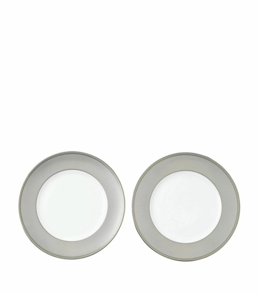 Home & Furniture * | Wedgwood Set Of 2 Winter White Plates (27Cm)