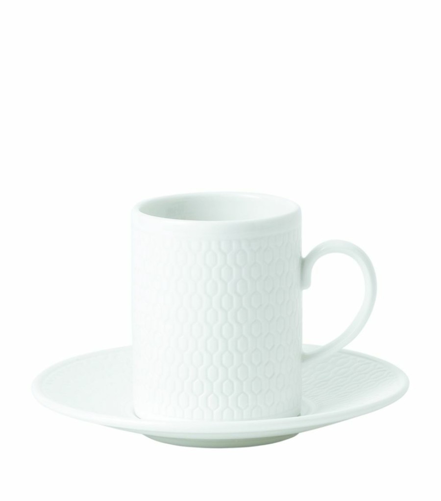 Home & Furniture * | Wedgwood Gio Espresso Cup And Saucer White Tea Cups & Saucers