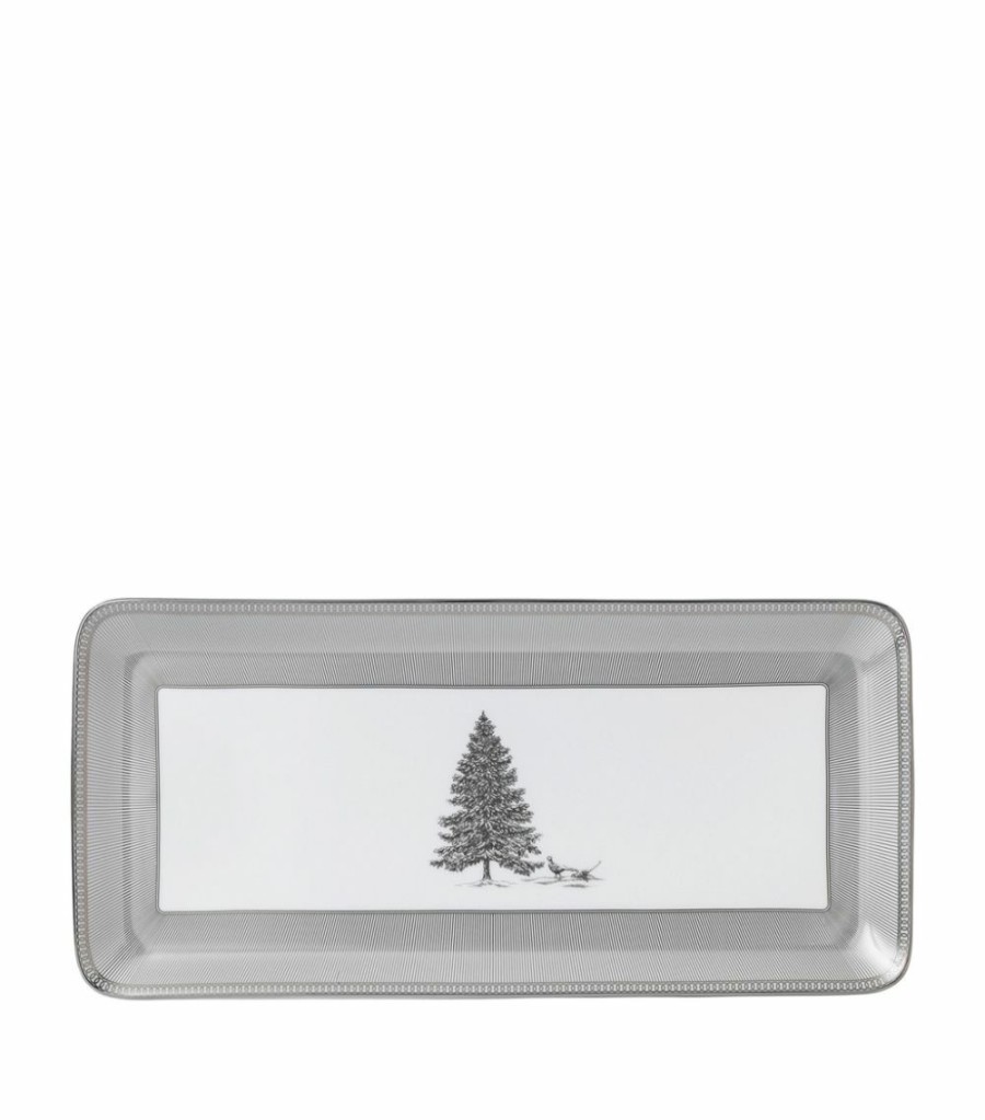 Home & Furniture * | Wedgwood Winter White Sandwich Tray (34Cm) Trays