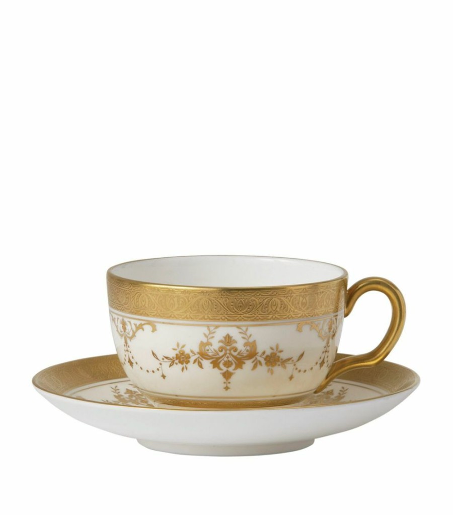 Home & Furniture * | Wedgwood Riverton Tea Saucer Gold Dinnerware