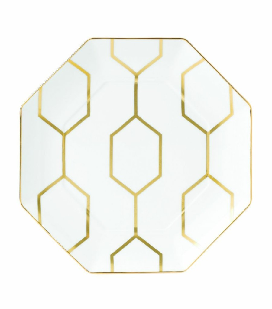 Home & Furniture * | Wedgwood Arris Octagonal Plate (23Cm) White Serving Plates