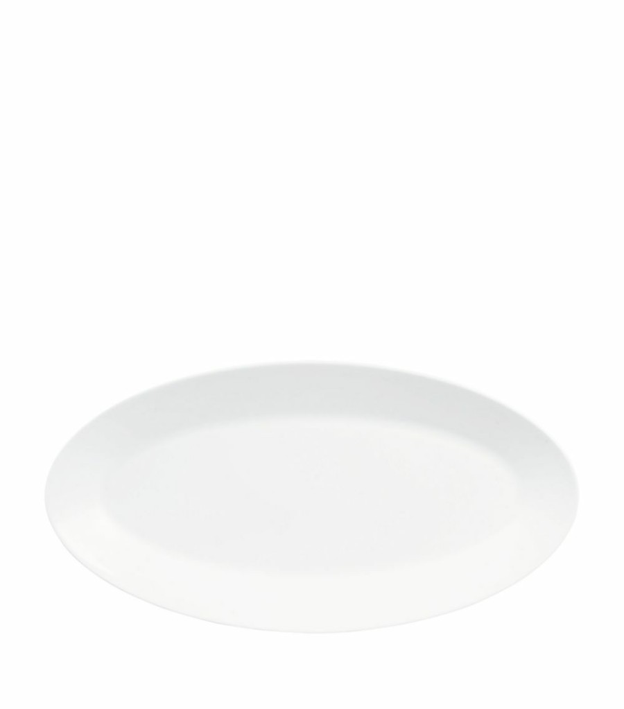 Home & Furniture * | Wedgwood White Oval Serving Platter (39Cm X 21Cm) Serving Plates