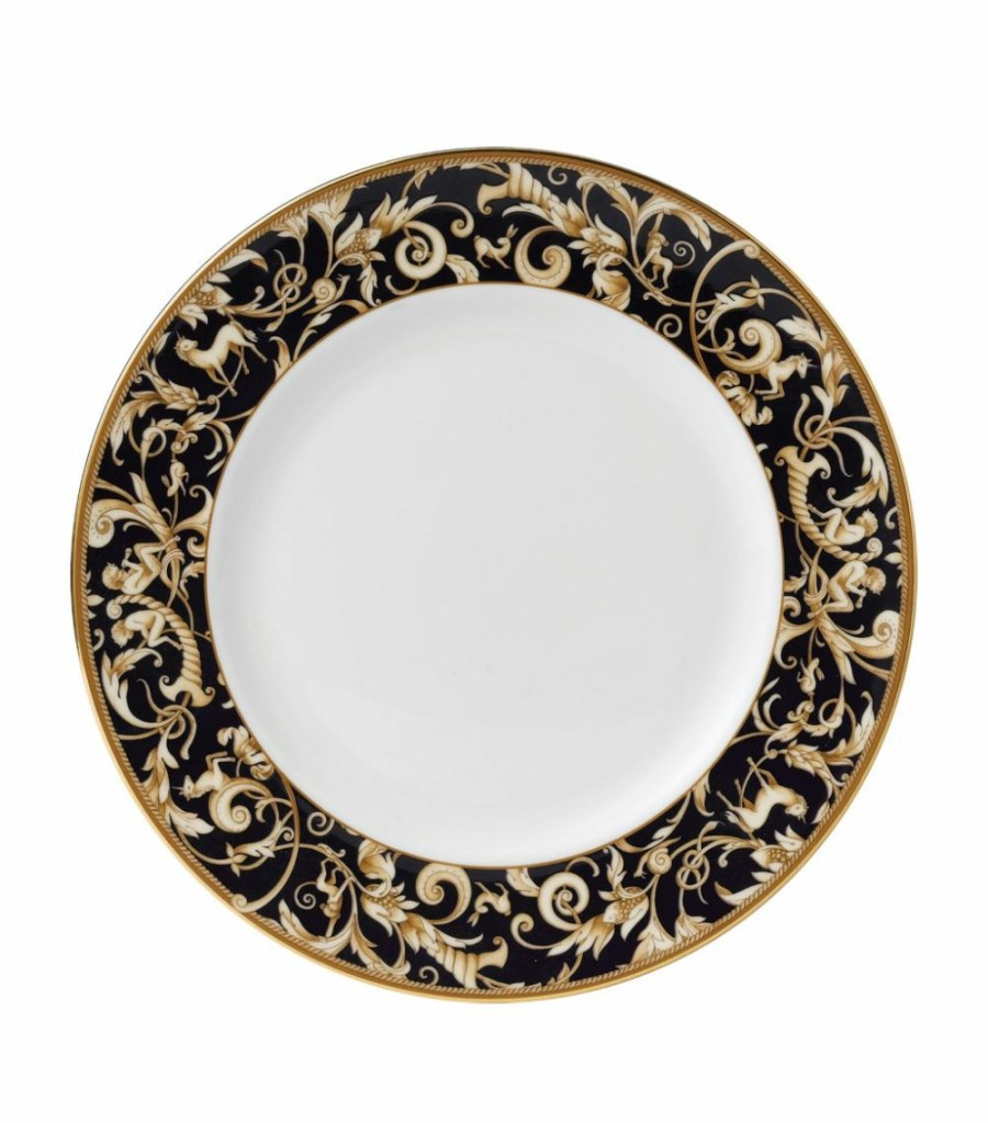 Home & Furniture * | Wedgwood Cornucopia Plate (25Cm) Ivory/Navy Plates