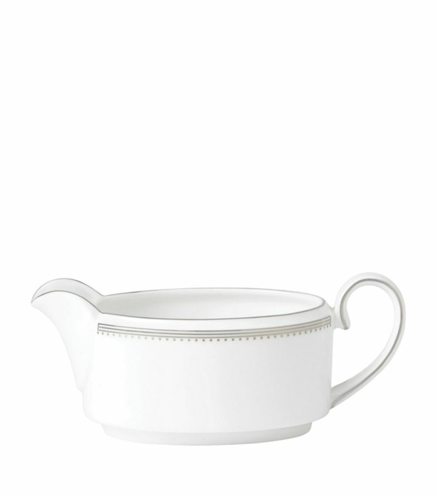 Home & Furniture * | Wedgwood Vera Wang Grosgrain Sauce Boat White Serving Bowls