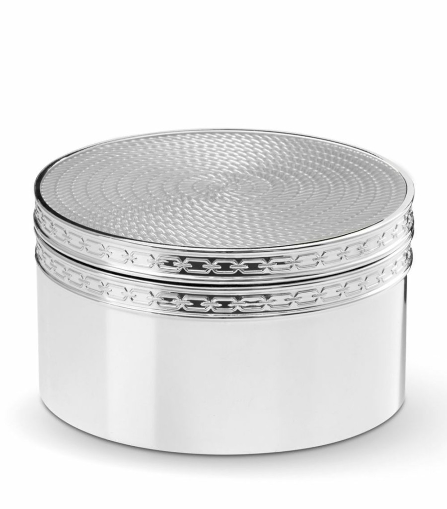 Home & Furniture * | Wedgwood Vera Wang Silver Covered Box Jewellery Boxes