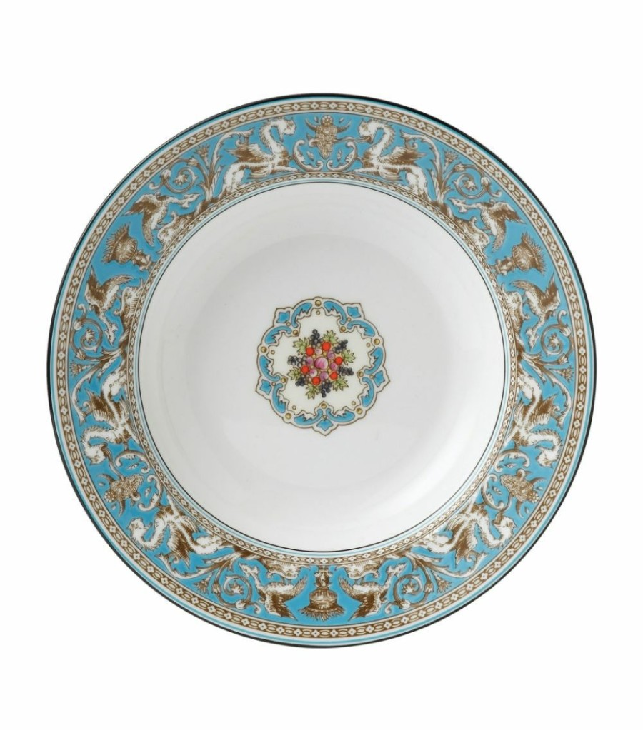 Home & Furniture * | Wedgwood Florentine Turquoise Soup Plate (23Cm) Blue Plates