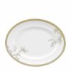 Home & Furniture * | Wedgwood Lace Gold Oval Dish (35Cm) White Serving Plates