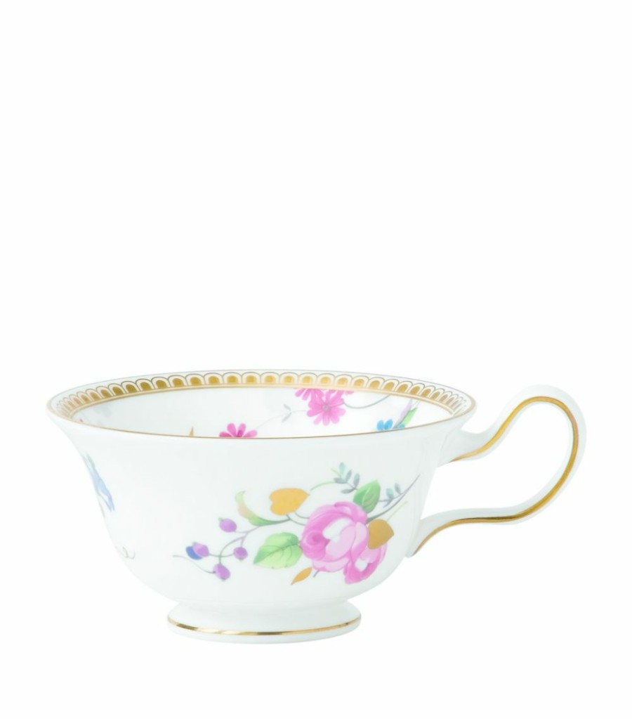 Home & Furniture * | Wedgwood Rose Gold Peony Teacup Multi Tea Cups & Saucers