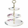 Home & Furniture * | Wedgwood Butterfly Bloom 3-Tier Cake Stand Multi Cake Stands