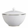 Home & Furniture * | Wedgwood Pin Stripe Sugar Box White Serving Bowls